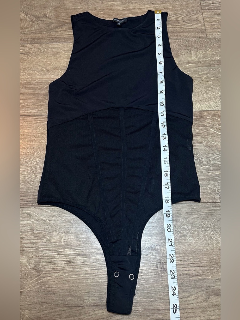 Dynamite Black Sleeveless Mesh Corset Bodysuit Size Small - Picture 8 of 9